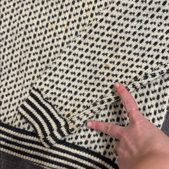 Vintage LL Bean Norwegian Birdseye Wool Sweater Made in Norway Fisherman Knit - Picture 4 of 7